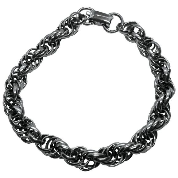 Coro 7.5" Silver Tone Vintage Multi Link Chain Bracelet - Picture 1 of 5